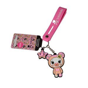 Tokidoki Pink Biscottina Donutella Keychain Key Ring Donut Bear Charm Strap